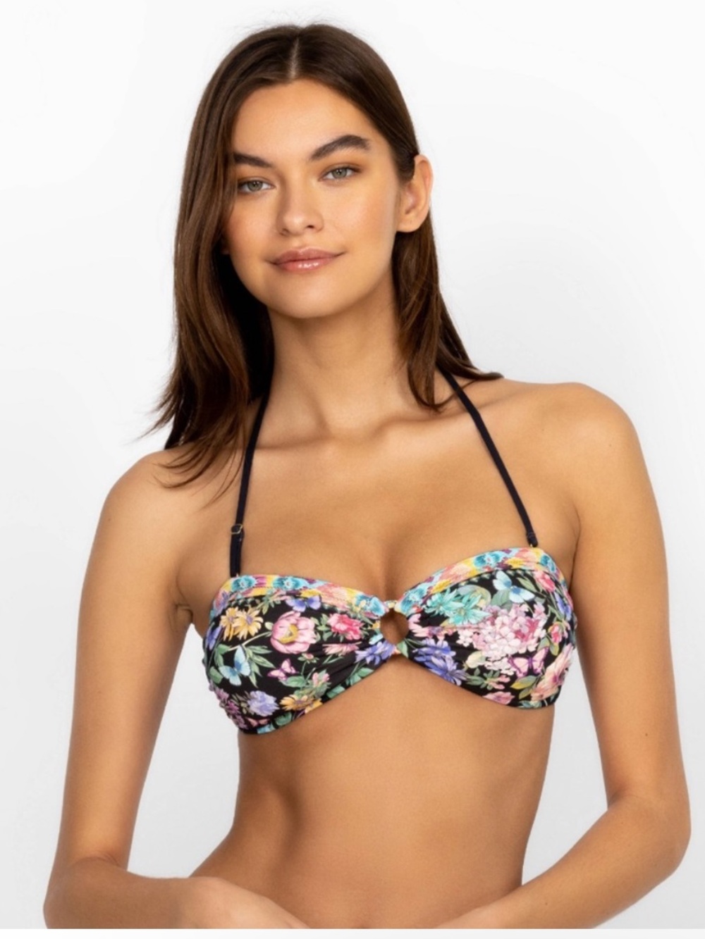 Johnny Was BLACK BUTTERFLY RING BIKINI Top